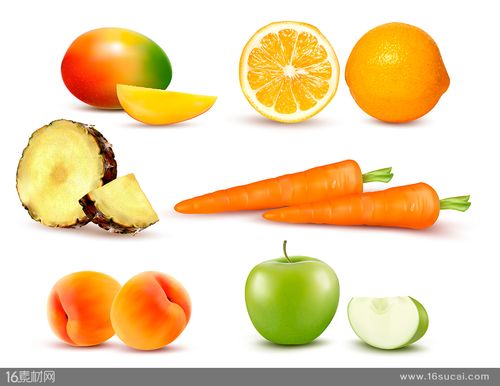 水果和蔬菜背景矢量素材